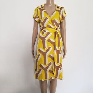 Diana Von Furstenberg print wrap dress.